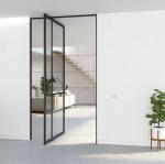 Aluminum Alloy Frameless Glass Pivot Door Corrosion Resistant Easy Cleaning