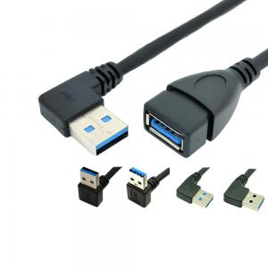 China 90 Degree Right Angle USB Charging Data Cable With USB 3.0 Male To Female Adapter wholesale