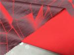 Abstract Geometry PU Printed Garment Leather Fabric 0.1mm For Wadded Jacket