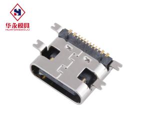 China SUS Shell Type C 16 Pin Usb Connector Receptacle wholesale