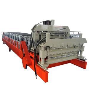 China Roofing Sheet Double Layer Roll Forming Machine For Metal Roof Sheet Production wholesale