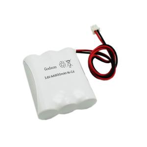 China AA Emergency Exit Light Batteries Pack NiCD AA900mAh 3.6V SBS Rechargable wholesale