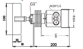 high temperature thread type rotary paddle level switch