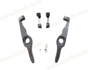 China Upper &amp; lower gripper Projectile Loom Parts PS00497/PS00498 911319474/911319475 Diamond Knurled Upper/Lower D2 3 wholesale