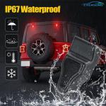 ABS Plastic Car Spares Parts Jeep JK Rear Window Hinge Cover With LED Brake