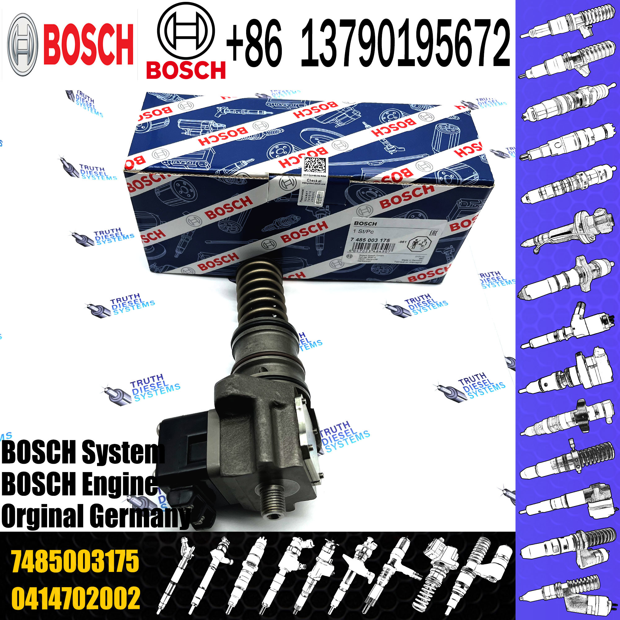 Diesel Fuel Injector Pump 0414755006 0414755007 7485003175 Pump For RENUALT E- TECHA Unit Pump 0414755006 04147