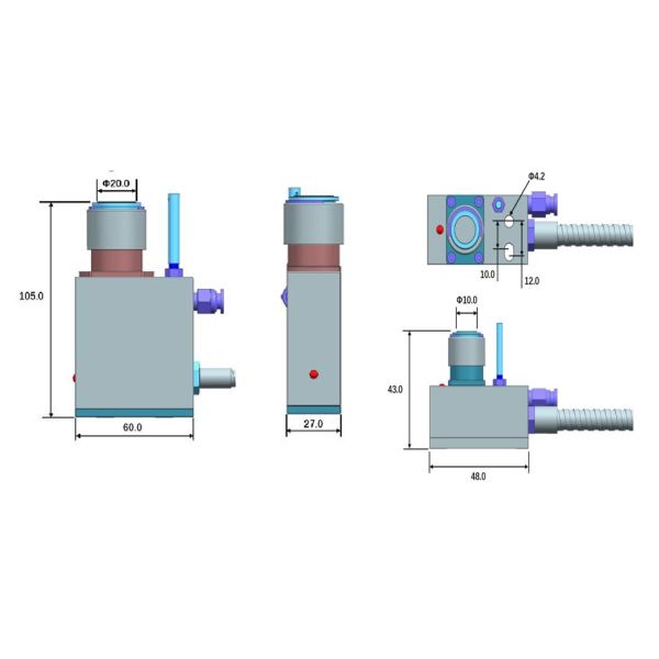 DTS20 High Precision Waterproof IP68 Optical Tool Setter CNC Z-Axis Height Sensor Photoelectric Trigger Switch 0.5um