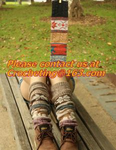 China women deer snowflake jacquard knit boot socks wood feel casual wool acrylic, socks, warmer wholesale