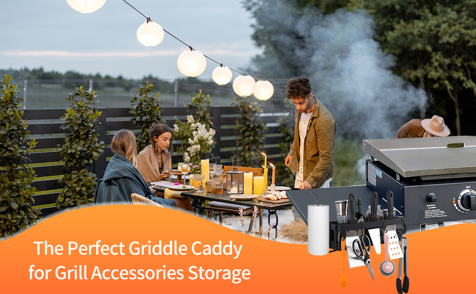 Organize Your BBQ Station with this Non-folding Rack BBQ Caddy and Paper Towel Holder