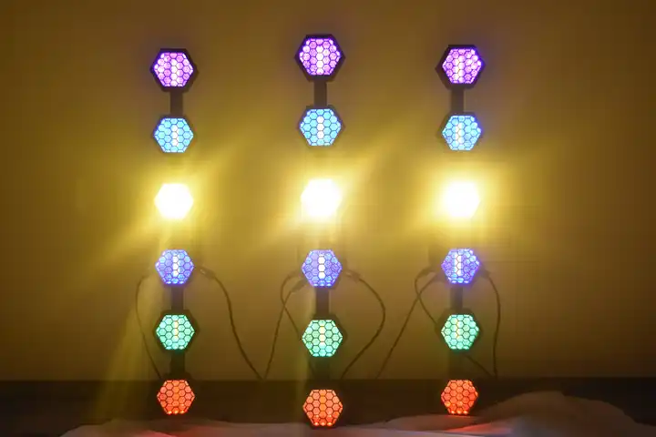 Hexaline Halogen Lamp 6pcs 100W Flash Strobe Light Blinder Backlight Pixel Control Disco Retro Stage Portman Light