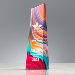 China Creative Acrylic Award with UV Printing , Lucite Plaque for Company Employees' Annual Conference and Honorary Titles wholesale