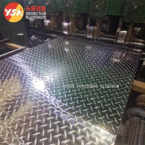 China 3003 Checkered Aluminum Alloy Plate Noneslip 5 Bars Patterned Aluminum Checker Plate Sheet For Trailers on sale