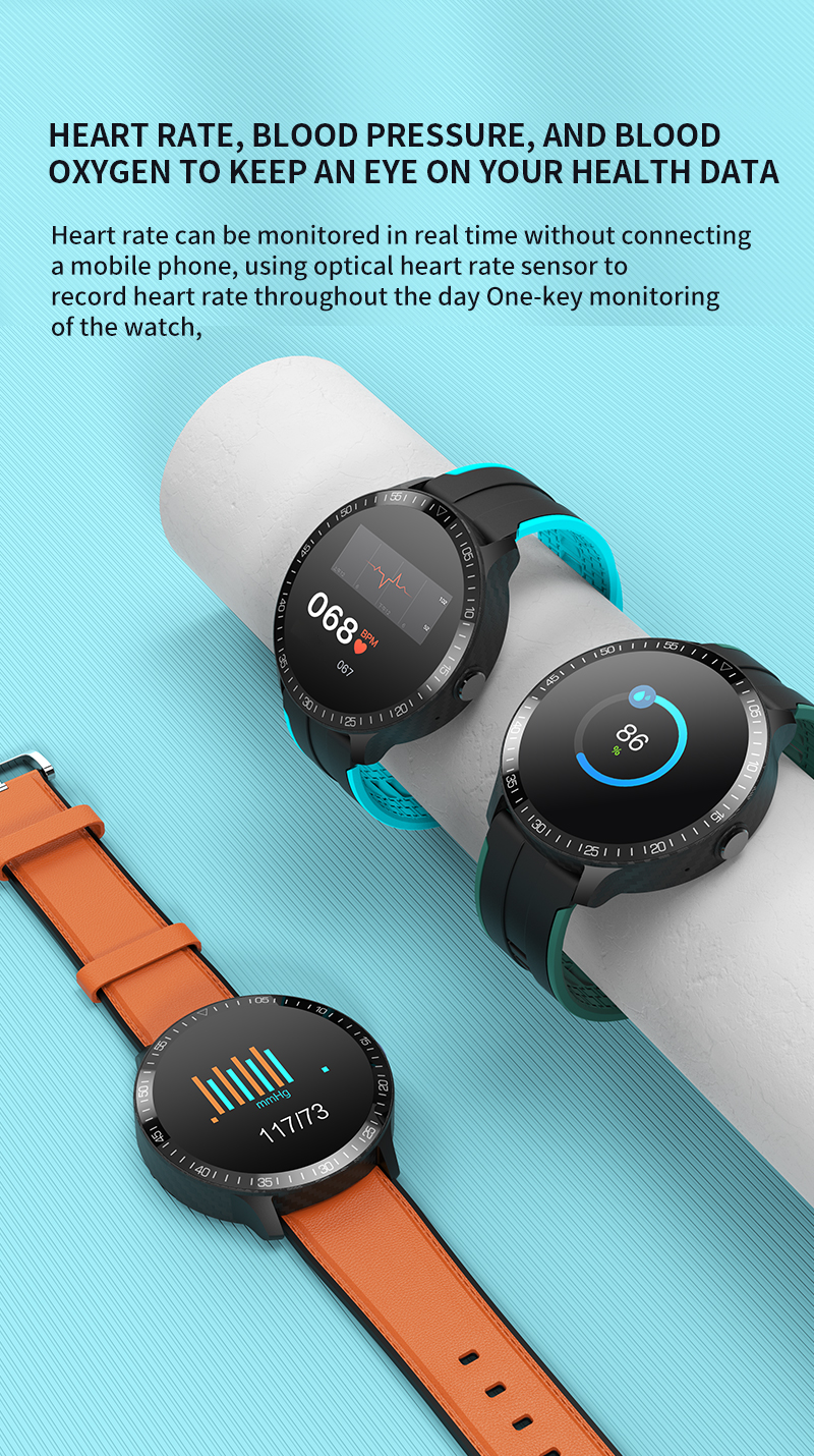 1.28 Inch TFT Health Monitoring Smartwatch Sedentary Reminder 200mAh Alarm Clock