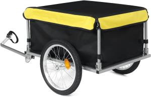 China Bike Trailer Cargo Foldable Max Load, 2x16'' Inflatable Wheels, Aluminum Bicycle Cargo Trailer w/Hitch, for Lugg wholesale