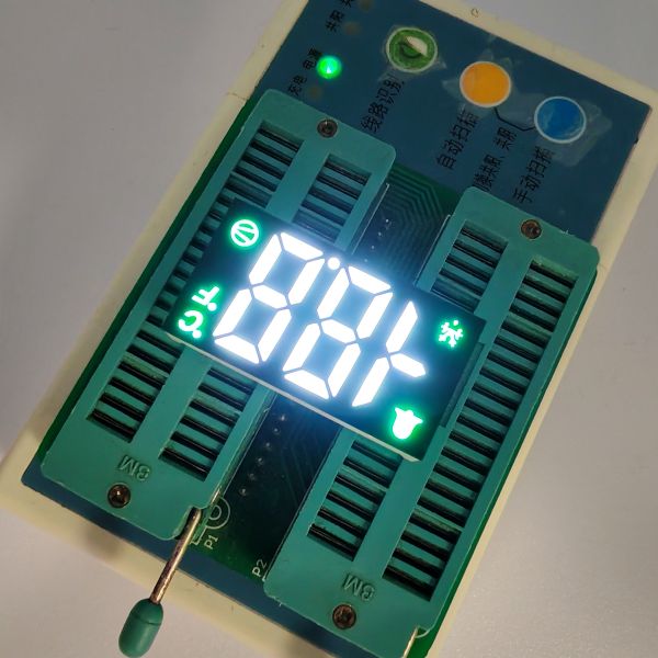 Ultra White/Green Triple Digit 7 Segment LED Display for Water Heater