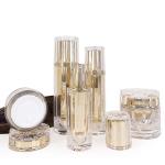 Diamond Shaped Acrylic Cream Jar Plastic Bottle Screw Cap Eye Cream Bottle