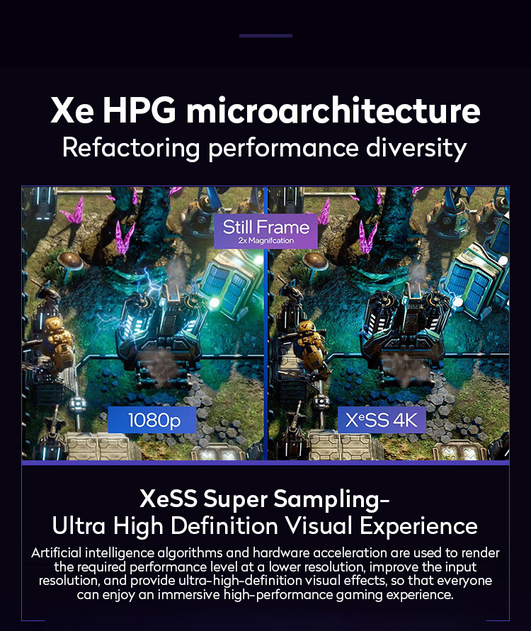 Arc A380 Photon 6G 2450MHz GDDR6 OC Overclocking Game Design Video Clip Desktop Discrete Graphics