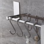 S Shape Bathroom Robe Hook Stainless Steel Hanger Hook Metal Wall