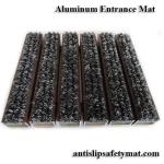 PP Material Bronze Aluminum Alloy Frame Entrance Floor Mat Remove Dirt Anti Slip