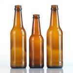 Frosted Brown Square Glass Pint Bottles 12 Ounce 330ml
