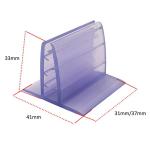Supermarket Price Tag Holder Plastic Shelf Label Holder Reusable For Wire Shelf