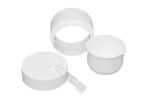 China Non Spill Plastic Cosmetic Cream Jar 50g 100g With Scoop wholesale