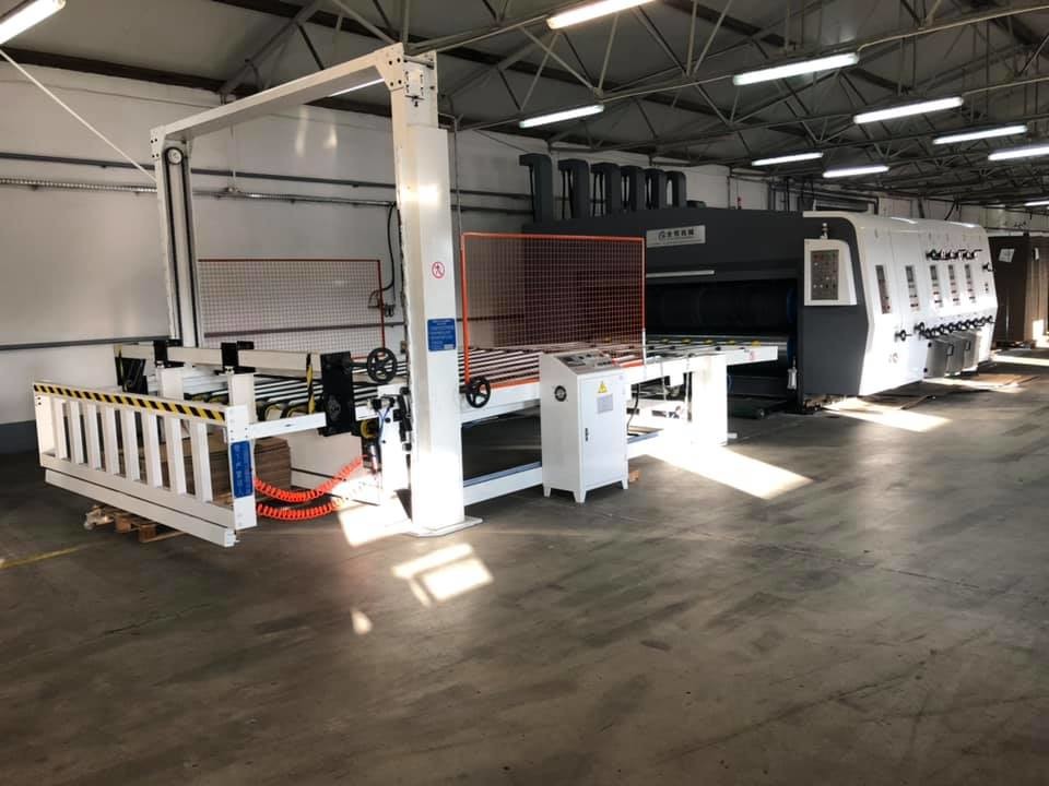 Three Colors Flexo Printer Slotter Machine Die Cutter Carton Box Making Machine