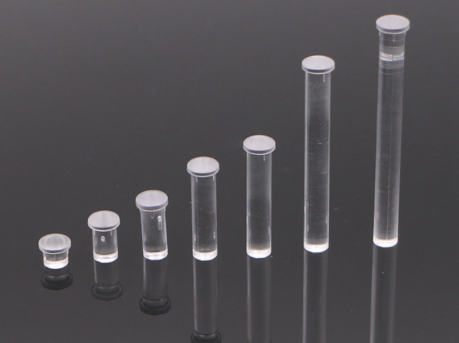 LED Dia 4mm K9 Borosilicate Round Head Light Guide Rod