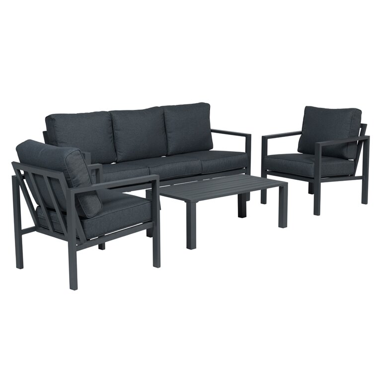 5 Seater Outdoor Furniture Set Made of Aluminum for Modern Outdoor Living