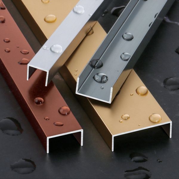 Homebase U Shape Tile To Tile Trim Aluminum Chrome Edge Tile Trim