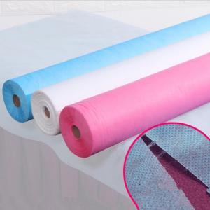 China Disposable Precut PP Non Woven Bed Sheet Waterproof Massage Table Cover Roll wholesale
