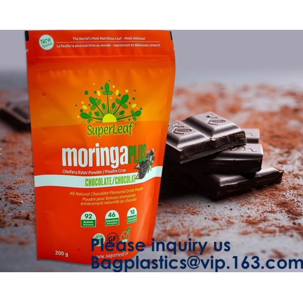 Custom Print Biodegradable Foil Packaging Soft Zipper Stand Up Bottom Gusset Plastic Drinking Pouches Bags With Straws