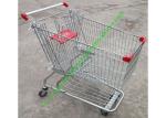 American Style Supermarket Shopping Wire Cart / Customized Carbon steel Hand