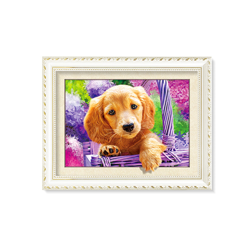 Gold Frame 5d Lenticular Pictures 30*40cm for Home Decoration
