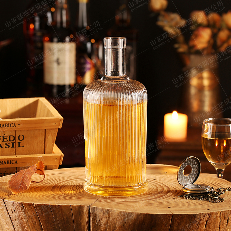 Custom Shape Round Spirit 100 Ml 200 Ml 375 Ml 500 Ml 750 Ml 1 Liter Gin Glass Bottle