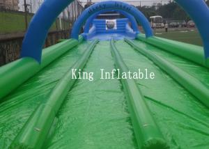 China Custom 1200m Inflatable Slip N Slide PVC Tarpaulin Four Lanes Inflatable Slip Slide wholesale