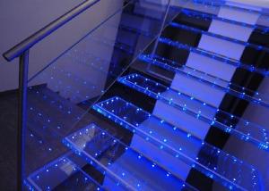China 14mm Staircase PVB Laminated LED Glass Panel Insulative Environmental wholesale