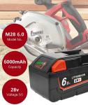 28V 6000mAh Milwaukee Replacement Power Tool Battery Easy to Install Steady