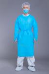 Disposable Thumb Loop 35GSM CPE Plastic Gown For Hospital