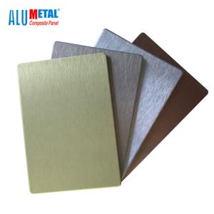 China Anodized 0.08mm Brushed Aluminum Composite Panel Sheet Cladding 1220mm LDPE Core wholesale