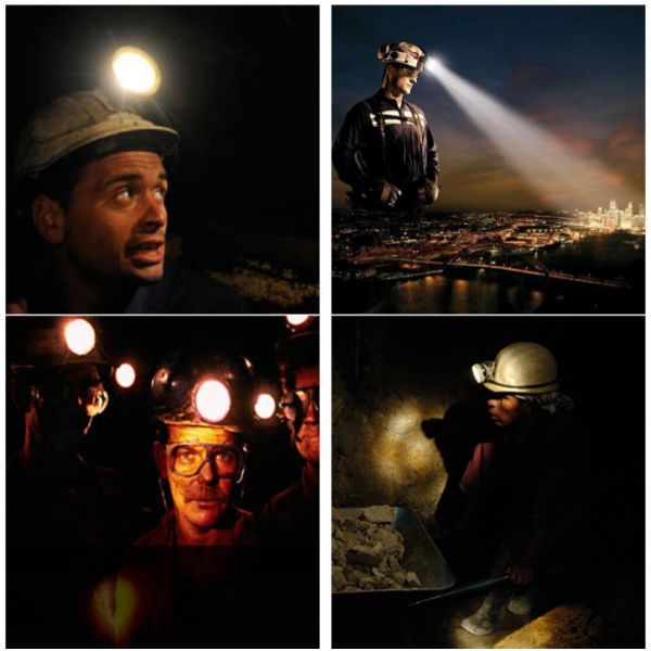 IP68 Waterproof Coal Mining Lights / 12000 Lux Brightness Miners Cap Lamp