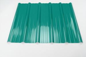 China One Layer Coloured Corrugated Plastic Roofing Sheets For House Trapeziod Style wholesale