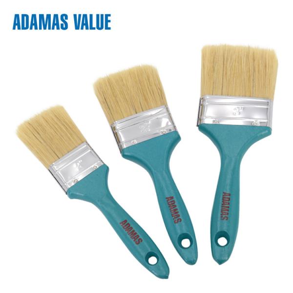 Flat Wide Natural Bristle Paint Brush 57-64mm Length Out Stainless Iron / Steel