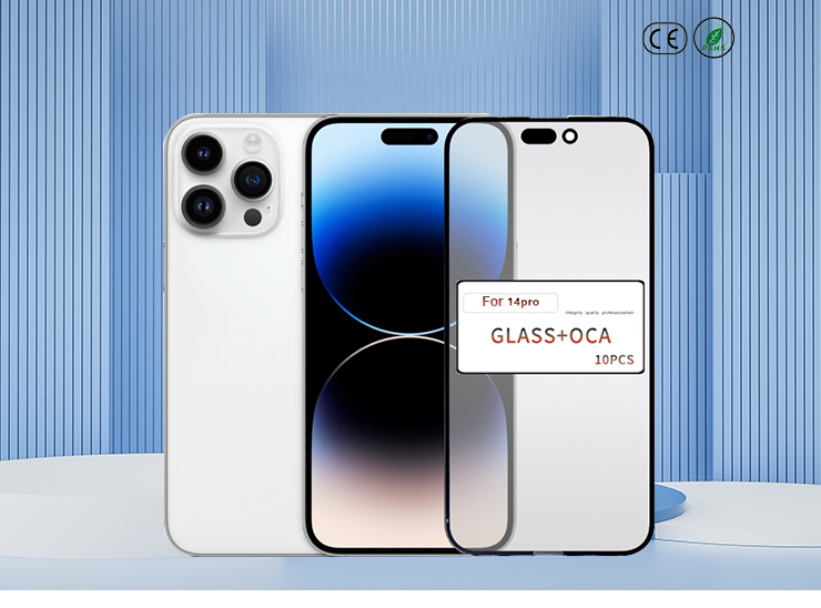 Custom Mobile Phone Front OCA Glass Frame For Iphone 14 Pro