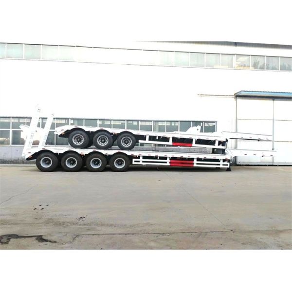 50T Gooseneck 3 Axle Low Bed Semi Trailer