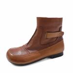 HZM037 Original Ethnic Style Retro Embroidered Women'S Short Boots Autumn And