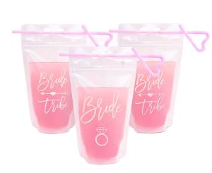 China Party Sports Use16OZ drink Liquid Packaging Pouch With Straw Handle wholesale