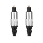Factory price Brand New Toslink Fiber Optical Cable Gold Port Plated White