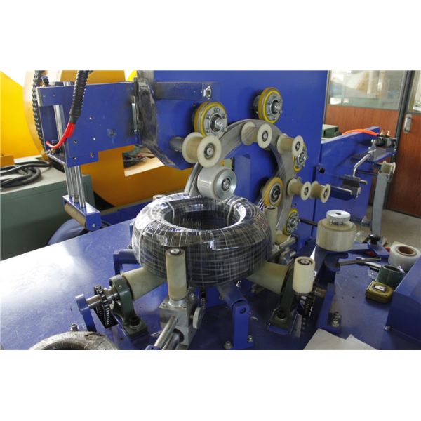PLC Control Electric Cable Coil Packing Machine Protecting Goods GW200 8m/Min Roller Speed