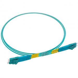 China 10M Multimode OM3 LC LC Fiber Optic Patch Cord Jumper PVC Cable on sale